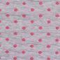 Preview: Baumwoll Jersey Crash-Knitteroptik in Pink/Hellgrau melliert